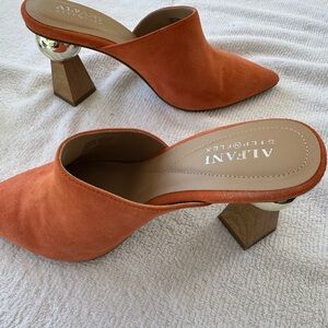 Women's Orange Mules